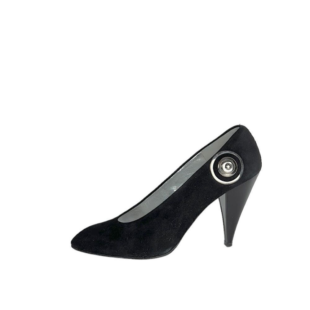 CHARLES JOURDAN Paris Black Suede Heels US 9,5-10